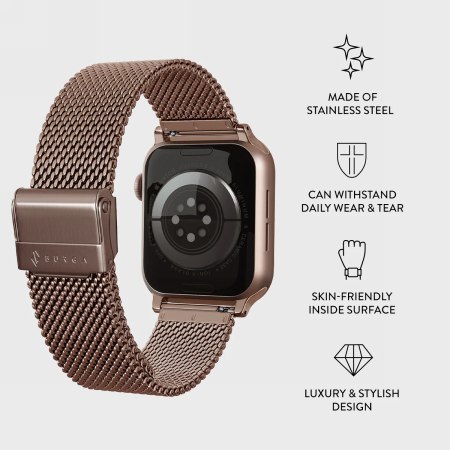 BURGA Metal Mesh Elegance - bransoleta do Apple Watch 38-42 mm (rose gold)
