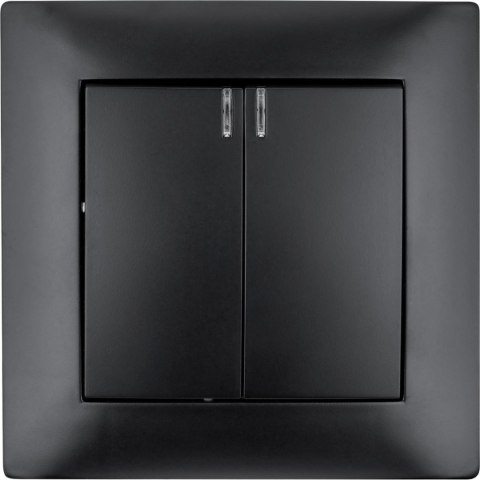 Łącznik podwójny z podświetleniem VCX WESA LC 04C Czarny