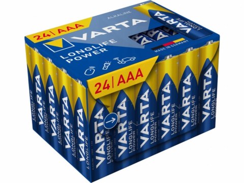 BATERIE ALKALICZNE VARTA R3 (AAA) LONGLIFE POWER 24szt NEW
