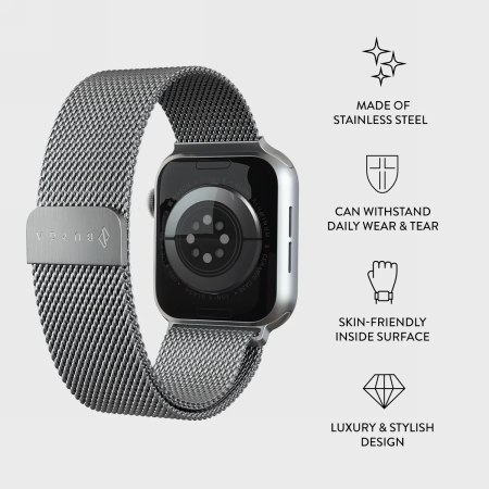 BURGA Metal Mesh Band - bransoleta do Apple Watch 38-42 mm (silver)