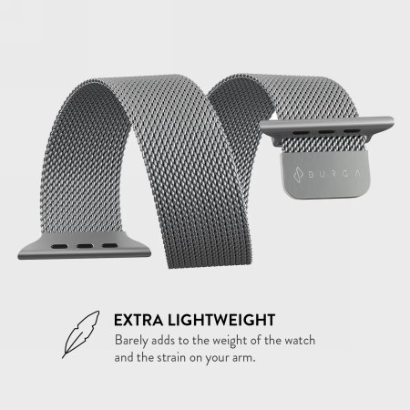 BURGA Metal Mesh Band - bransoleta do Apple Watch 38-42 mm (silver)