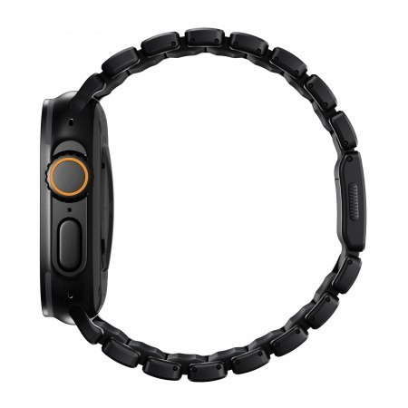 NOMAD Stratos Band - tytanowa bransoleta do Apple Watch 49mm z FKM (black titanium, black FKM)