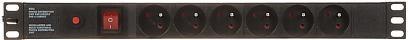 Listwa zasilająca 6 gniazd PD-6/R-OP