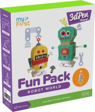 MyFirst 3dPen Make Filaments Fun Pack - zestaw kreatywny do długopisu 3dPen, zawiera 5 szablonów, 12 wkładów PCL (25 m), nakręca