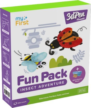 MyFirst 3dPen Make Filaments Fun Pack - zestaw kreatywny do długopisu 3dPen, zawiera 5 szablonów, 13 wkładów PCL (26 m), ruchoma