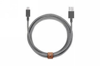 Native Union Belt Cable XL - kabel USB-A - lightning, 3 m (zebra)