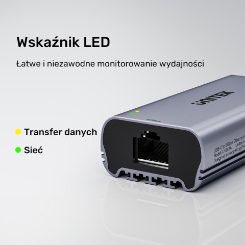 Unitek Adapter USB-C do RJ45 5Gbps