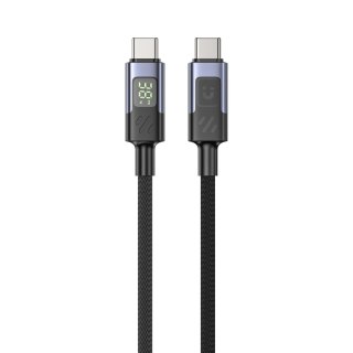 Unitek Przewód USB-C PD 60W 480Mbps z wyświetlaczem 3m z oplotem czarny