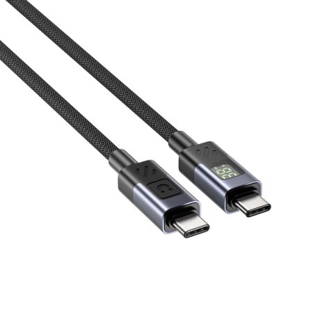 Unitek Przewód USB-C PD 60W 480Mbps z wyświetlaczem 3m z oplotem czarny