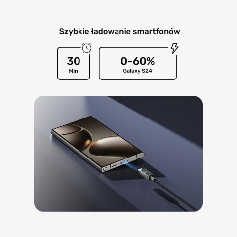 Unitek Przewód USB-C PD 60W 480Mbps z wyświetlaczem 3m z oplotem czarny