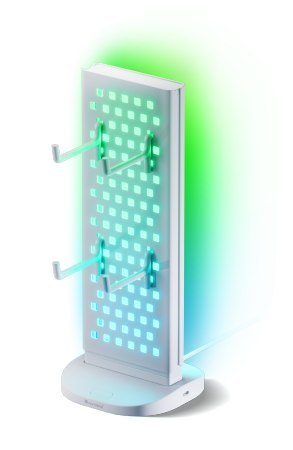 Nanoleaf Pegboard Desk Dock - podświetlana stacja dokująca do urządzeń peryferyjnych (white)