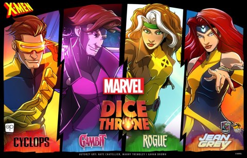 GRA MARVEL DICE THRONE : CYCLOPS, GAMBIT, JEAN GRAY, ROGUE- LUCKY DUCK GAMES