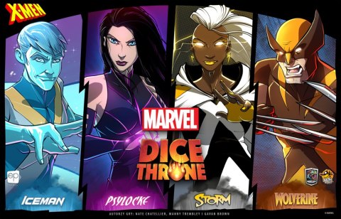 GRA MARVEL DICE THRONE : ICEMAN, PSYLOCKE, STORM, WOLVERINE - podstawa - LUCKY DUCK GAMES