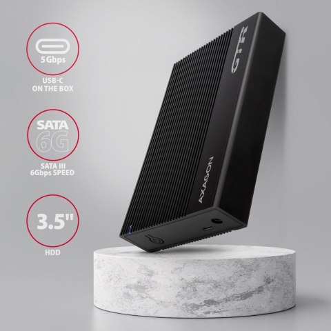 Obudowa zewnętrzna AXAGON EE35-GTR aluminiowa USB3.2 Gen1 - SATA 6G 3.5''