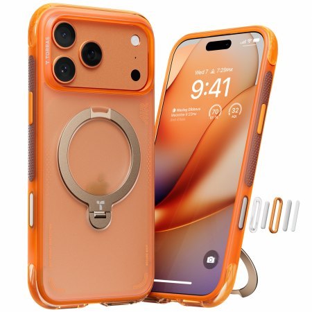 TORRAS Ostand Spin Air - etui do iPhone 17 Pro Max kompatybilne z MagSafe (horizon orange)