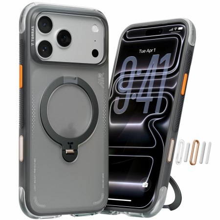 TORRAS Ostand Spin Air - etui do iPhone 17 Pro kompatybilne z MagSafe (shadow black)