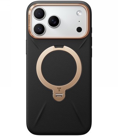 TORRAS QPro Leather - etui do iPhone 17 Pro Max kompatybilne z MagSafe (ivory black)