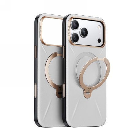 TORRAS QPro Leather - etui do iPhone 17 Pro Max kompatybilne z MagSafe (pearl gray)