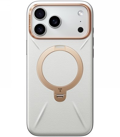 TORRAS QPro Leather - etui do iPhone 17 Pro Max kompatybilne z MagSafe (pearl gray)