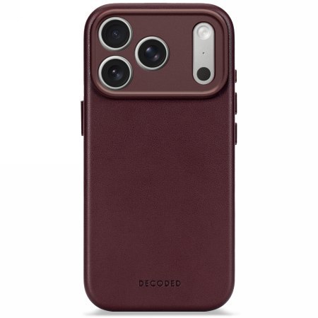 Decoded Leather Backcover - skórzana obudowa ochronna do iPhone 17 Pro kompatybilna z MagSafe (dark ruby)