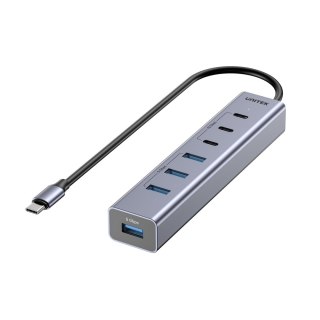 Unitek Aktywny Hub USB-C 3x USB-C 10Gbps 4x USB-A 5 Gbps z zasilaczem