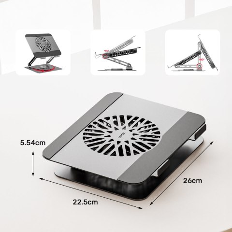 Unitek Podstawka chłodząca pod laptopa regulowana 360°, 8''- 17,3''