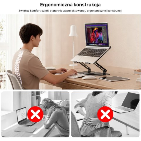 Unitek Podstawka chłodząca pod laptopa regulowana 360°, 8''- 17,3''