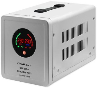 Qoltec Zasilacz awaryjny UPS 800VA/560 Przetwornica 12/230V z AVR SF Sinus