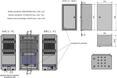 ABOX-ALUXL Obudowa zewnętrzna ATTE IP66