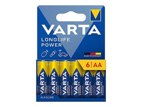 BATERIE ALKALICZNE VARTA R6 (AA) LONGLIFE POWER 6szt NEW