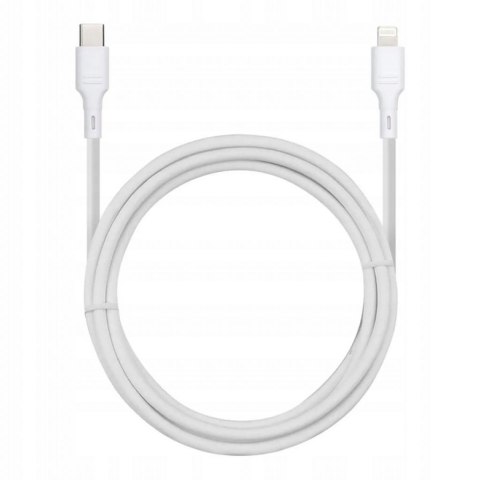 Kabel USB C do iPhone Lightning 2.4A (max 27W) - biały 1M