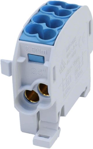 Blok rozdzielczy odgałęźny SCB 25 Al/Cu 80110 SIMBLOCK, niebieski 81501003