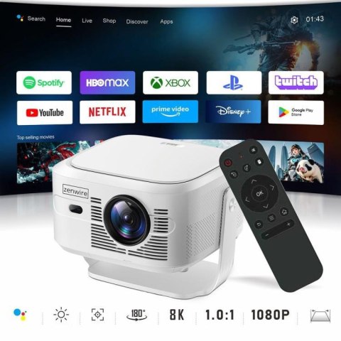 Mini Projektor Przenośny Rzutnik Android 14 WiFi Zenwire PrimeView IMC460 Pro