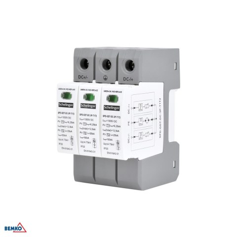 Ogranicznik przepięć 3P 8kA DC 1200V KLASY T1T2 SCHELINGER