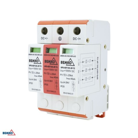 Ogranicznik przepięć 3P DC 1200V KLASY T2 SCHELINGER