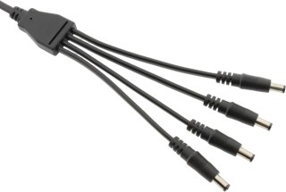 Splitter DC ESPE 1x4 gniazdo DC 2,1/5,5 / 4 x wtyk prosty DC 2,1/5,5
