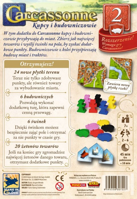 GRA CARCASSONNE PL 3 ED. 2. KUPCY I BUDOWNICZOWIE - dodatek BARD