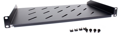 Półka rackowa uniwersalna Getfort 19 cali 1U 170mm Czarna