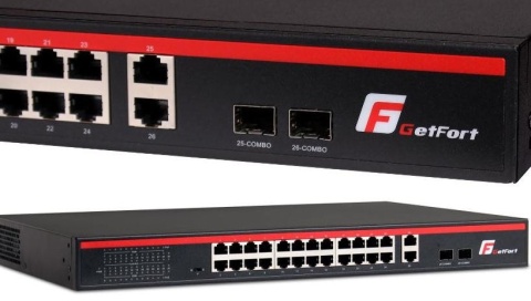 SWITCH POE GETFORT 24FE+2GE+2SFP 250W