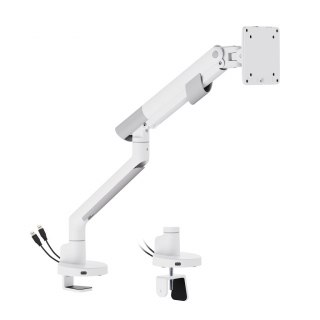 UCHWYT BIURKOWY GAZOWY DO 1 MONITORA LED/LCD 17-35" L-29GD ART 2-11kg 2xUSB 3.0 PREMIUM White