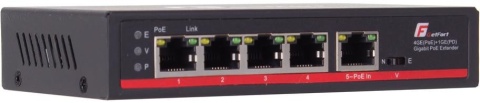 SWITCH POE GETFORT 4GE+1GE 90W (POE-IN)
