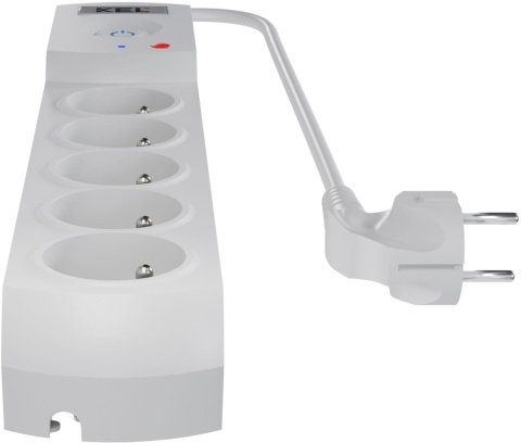 Listwa zasilająca antyprzepięciowa Getfort 5P 3m Szara