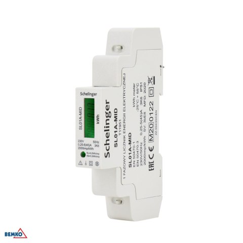 Licznik energii 1 fazowy MID SCHELINGER 45A