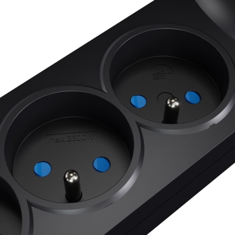 Listwa zasilająca antyprzepięciowa Getfort 5P 3m Czarna USB