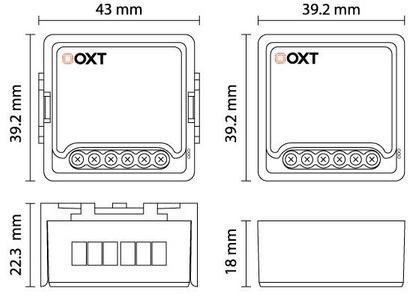 Moduł OXT mini sterownik rolet żaluzji kąt pochylenia lameli WiFi+RF TUYA T229