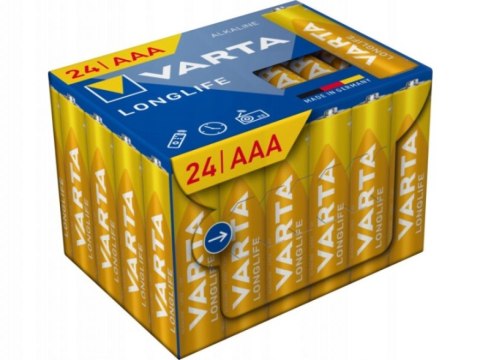BATERIE ALKALICZNE VARTA R3 (AAA) LONGLIFE 24szt NEW