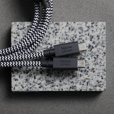 Native Union Belt Cable 2in1 - kabel USB-C - 2x USB-C , 2 m 140W (zebra)