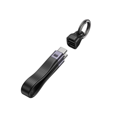 Unitek Kabel USB-C w formie breloka | USB4 | 40 Gb/s | 240W PD 8K | 13 cm, czarny