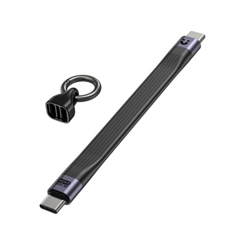 Unitek Kabel USB-C w formie breloka | USB4 | 40 Gb/s | 240W PD 8K | 13 cm, czarny
