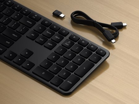 Satechi Slim EX3 Wireless - klawiatura Bluetooth do trzech urządzeń z przełącznikiem trybu Mac/Windows (space black)